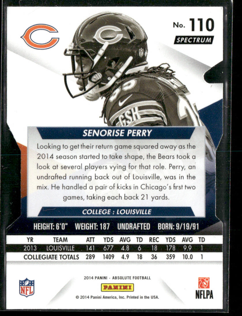 Senorise Perry 2014 Panini Absolute Retail #110 RC Chicago Bears