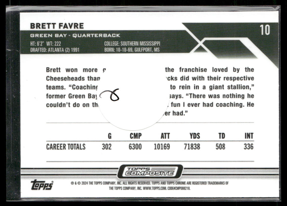Brett Favre 2023 Topps Composite #10 Green Bay Packers