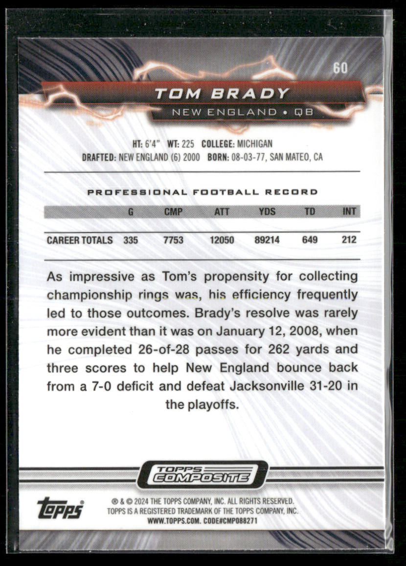 Tom Brady 2023 Topps Composite #60 New England Patriots
