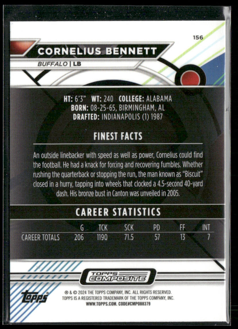 Cornelius Bennett 2023 Topps Composite #156 Buffalo Bills