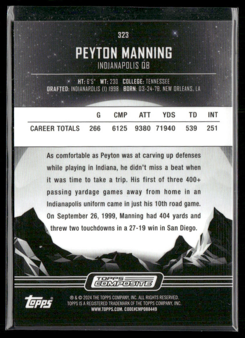Peyton Manning 2023 Topps Composite #323 Indianapolis Colts