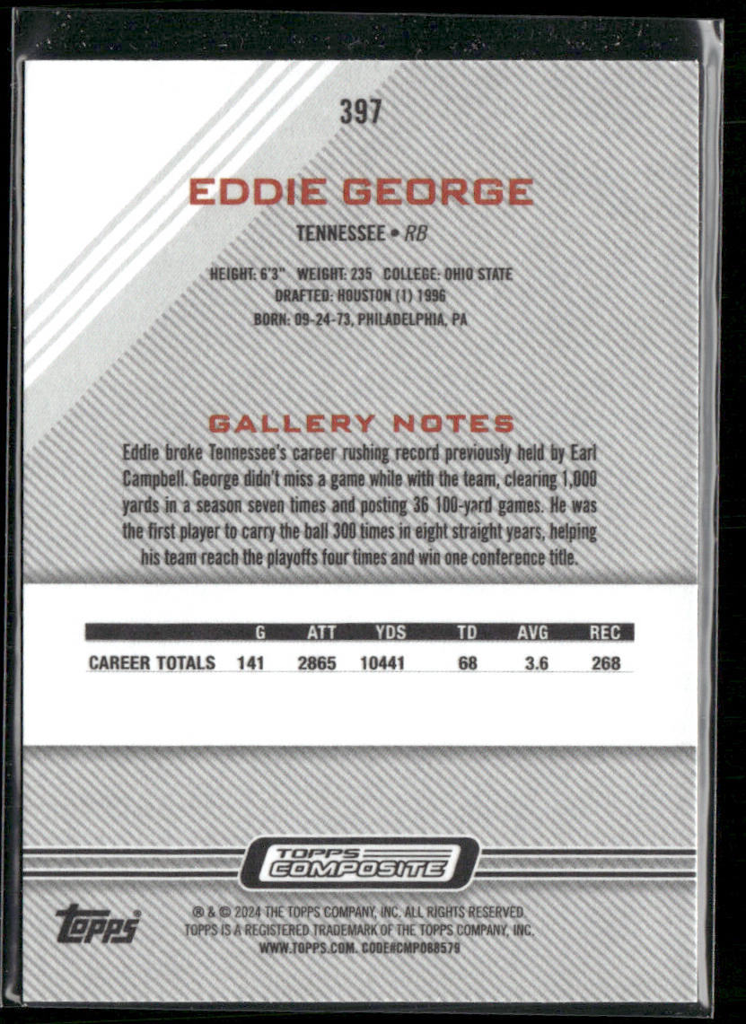 Eddie George 2023 Topps Composite #397 Tennessee Titans