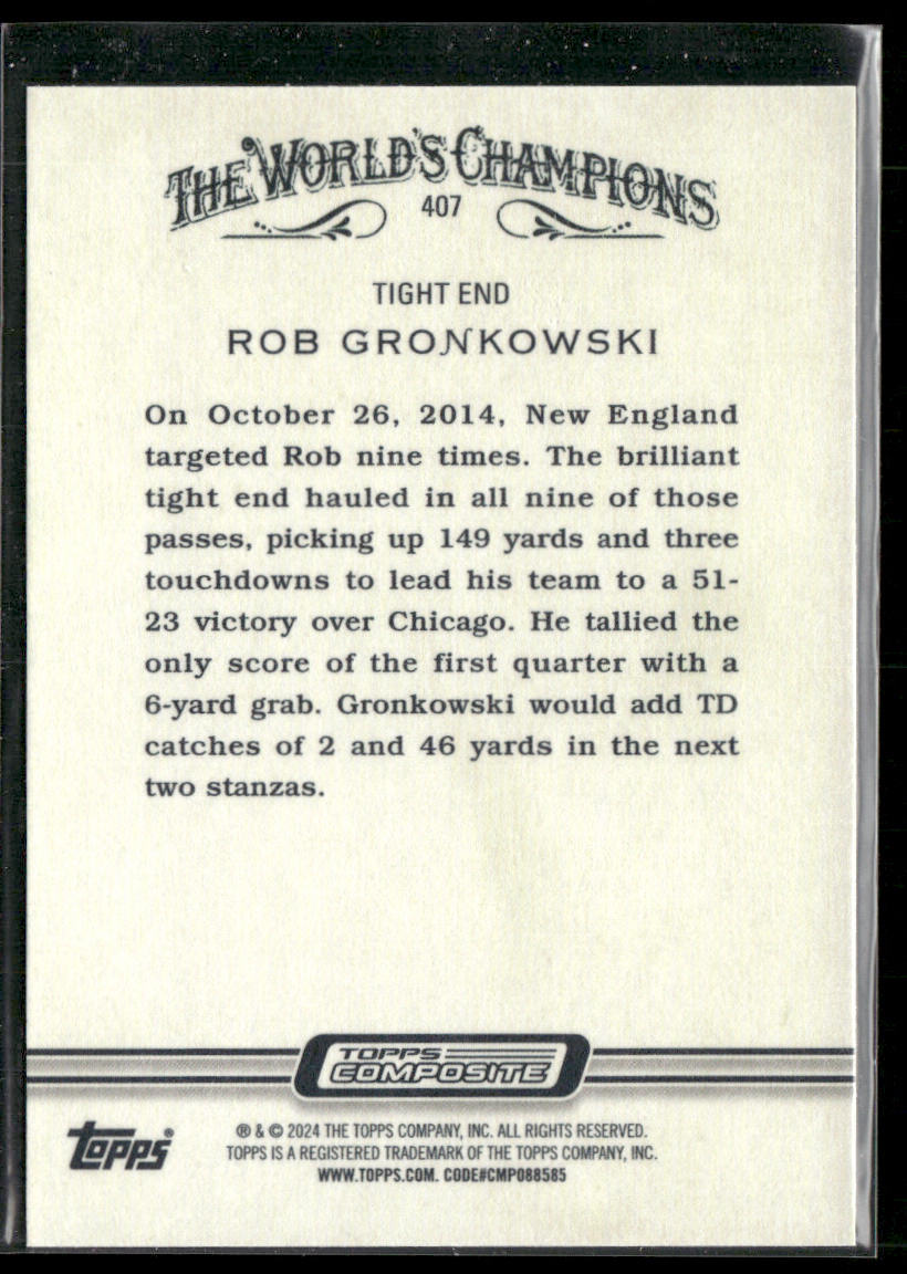 Rob Gronkowski 2023 Topps Composite #407 New England Patriots
