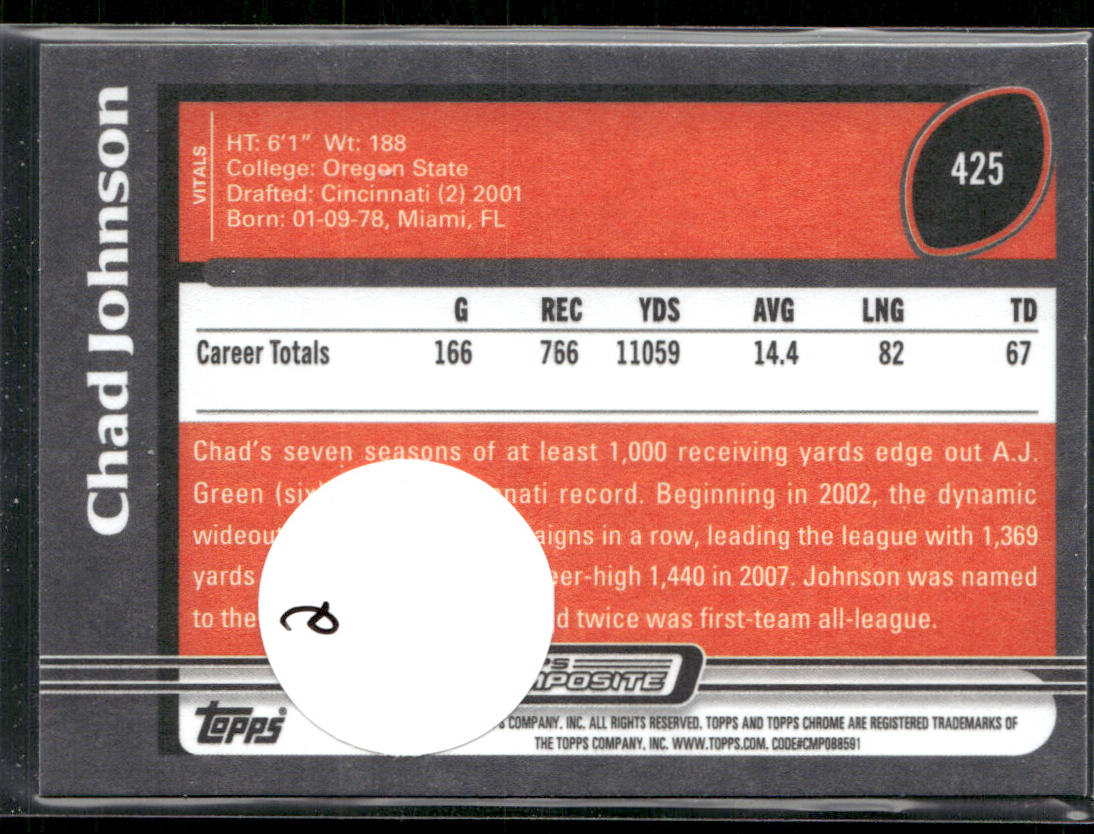 Chad Johnson 2023 Topps Composite #425 Cincinnati Bengals