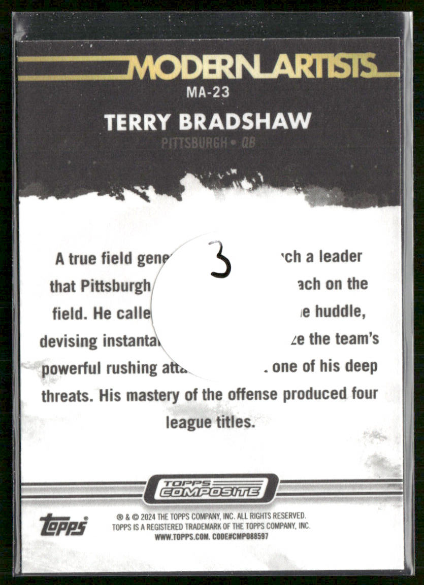 Terry Bradshaw 2023 Topps Composite Modern Artists #MA-23 Pittsburgh Steelers