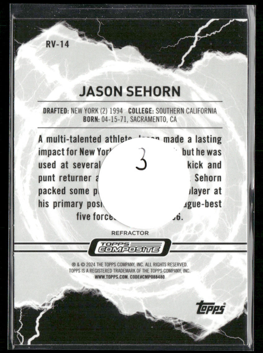 Jason Sehorn 2023 Topps Composite Resurgence Voltaic #RV-14 New York Giants