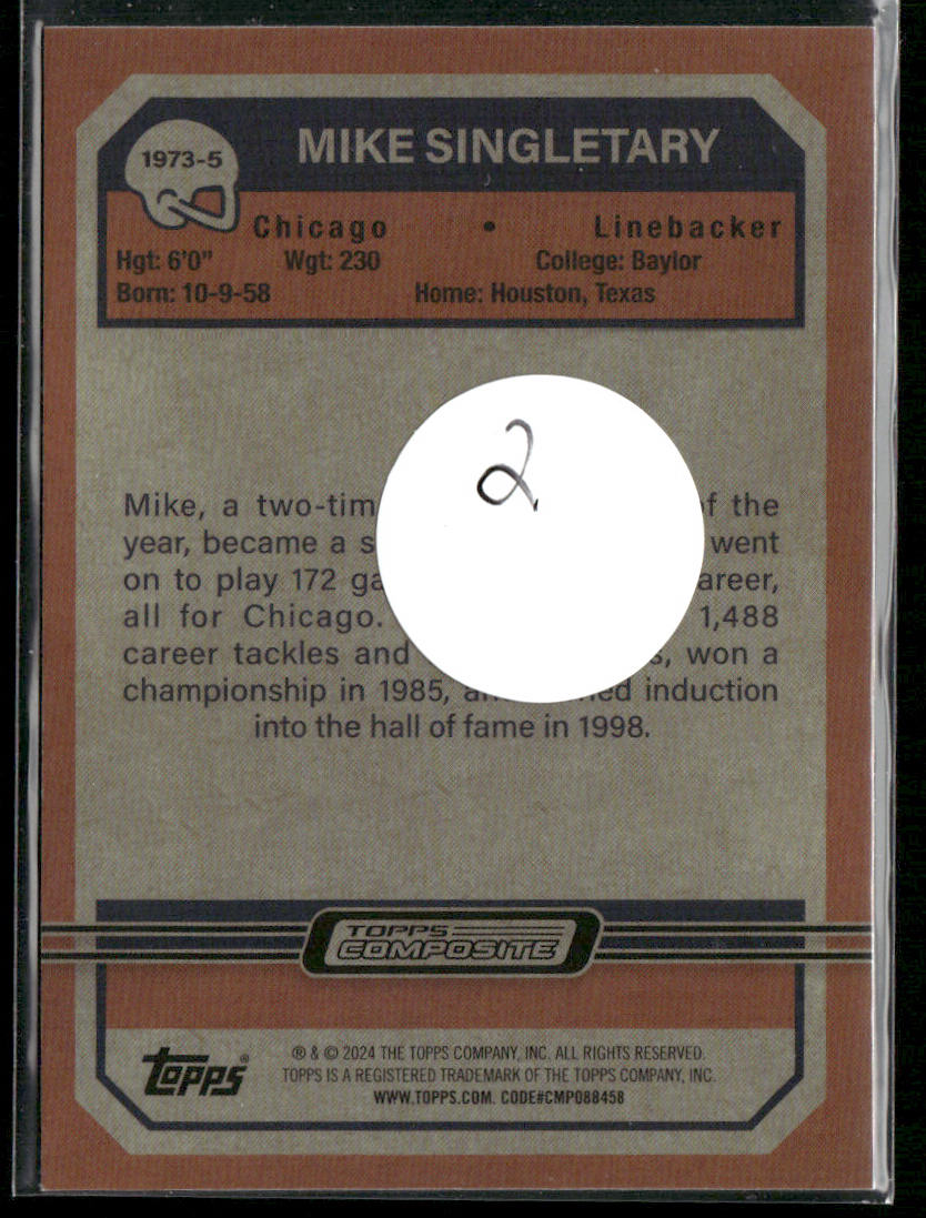 Mike Singletary 2023 Topps Composite 1973 Topps Football #1973-5 Chicago Bears