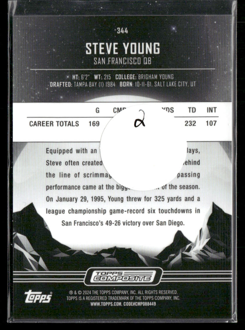 Steve Young 2023 Topps Composite #344 San Francisco 49ers