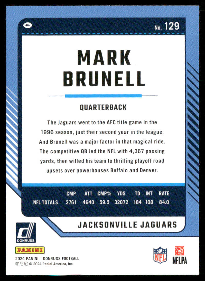 Mark Brunell 2024 Donruss #129 Jacksonville Jaguars