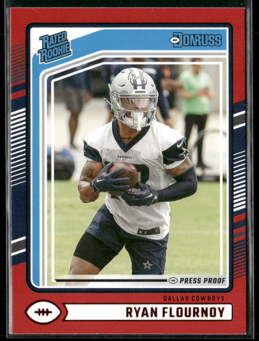 Ryan Flournoy 2024 Donruss Press Proof Red #356 RC Dallas Cowboys