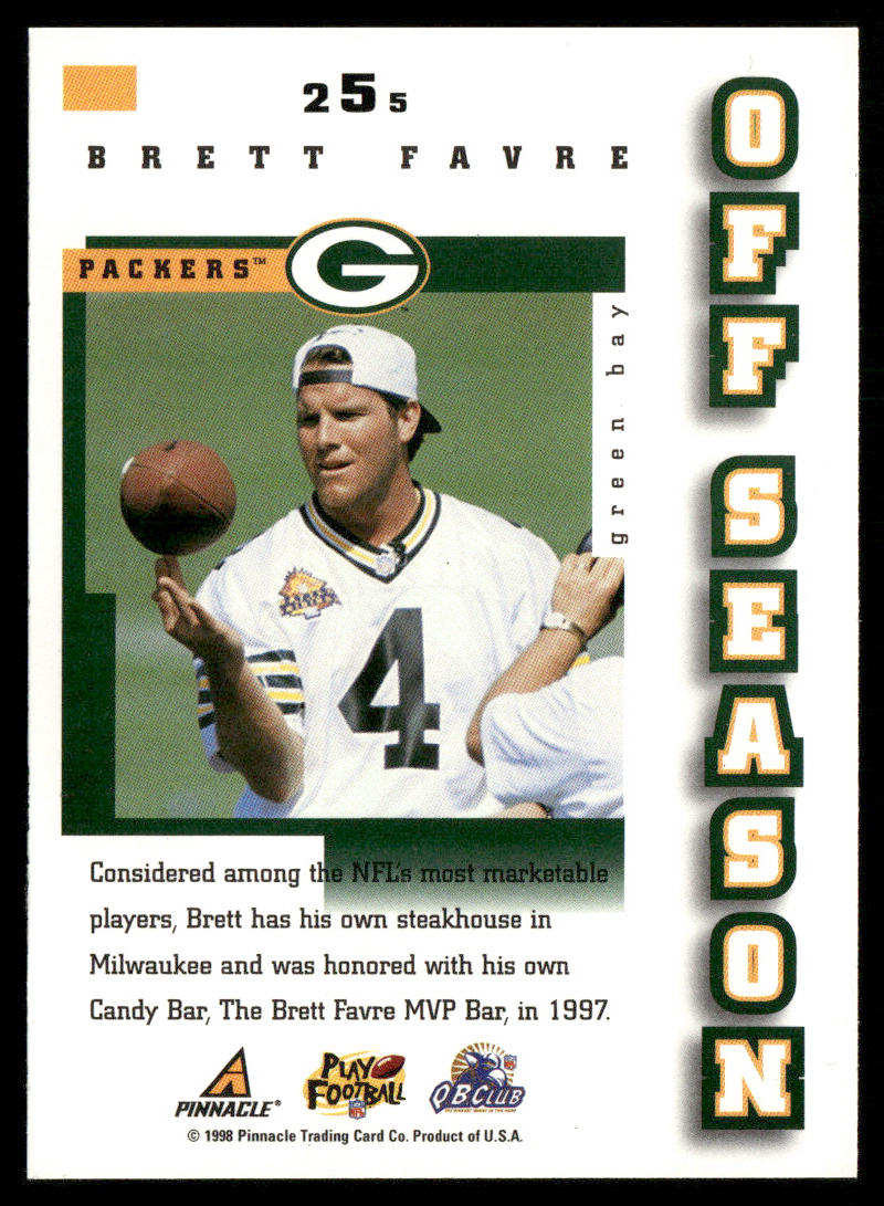 Brett Favre 1998 Score #255 Green Bay Packers