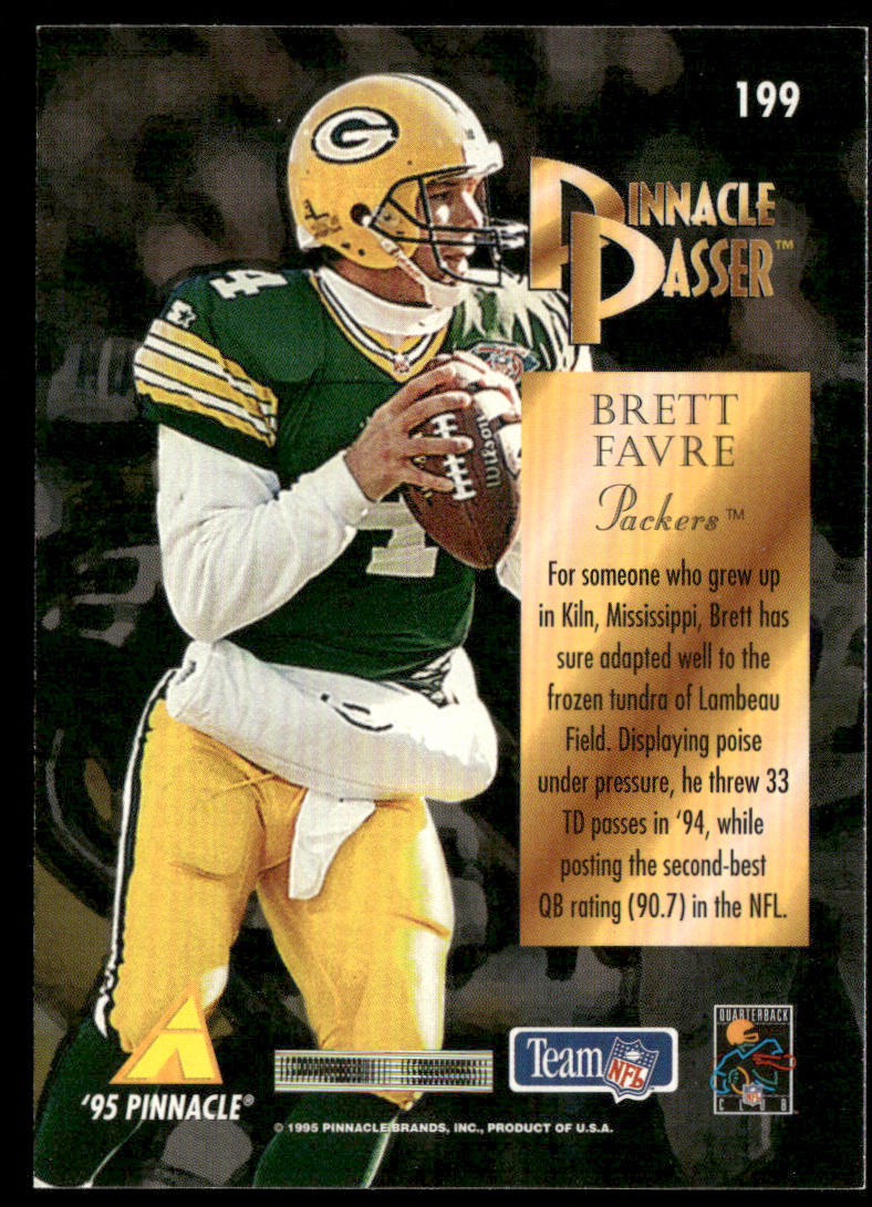 Brett Favre 1995 Pinnacle #199 Green Bay Packers