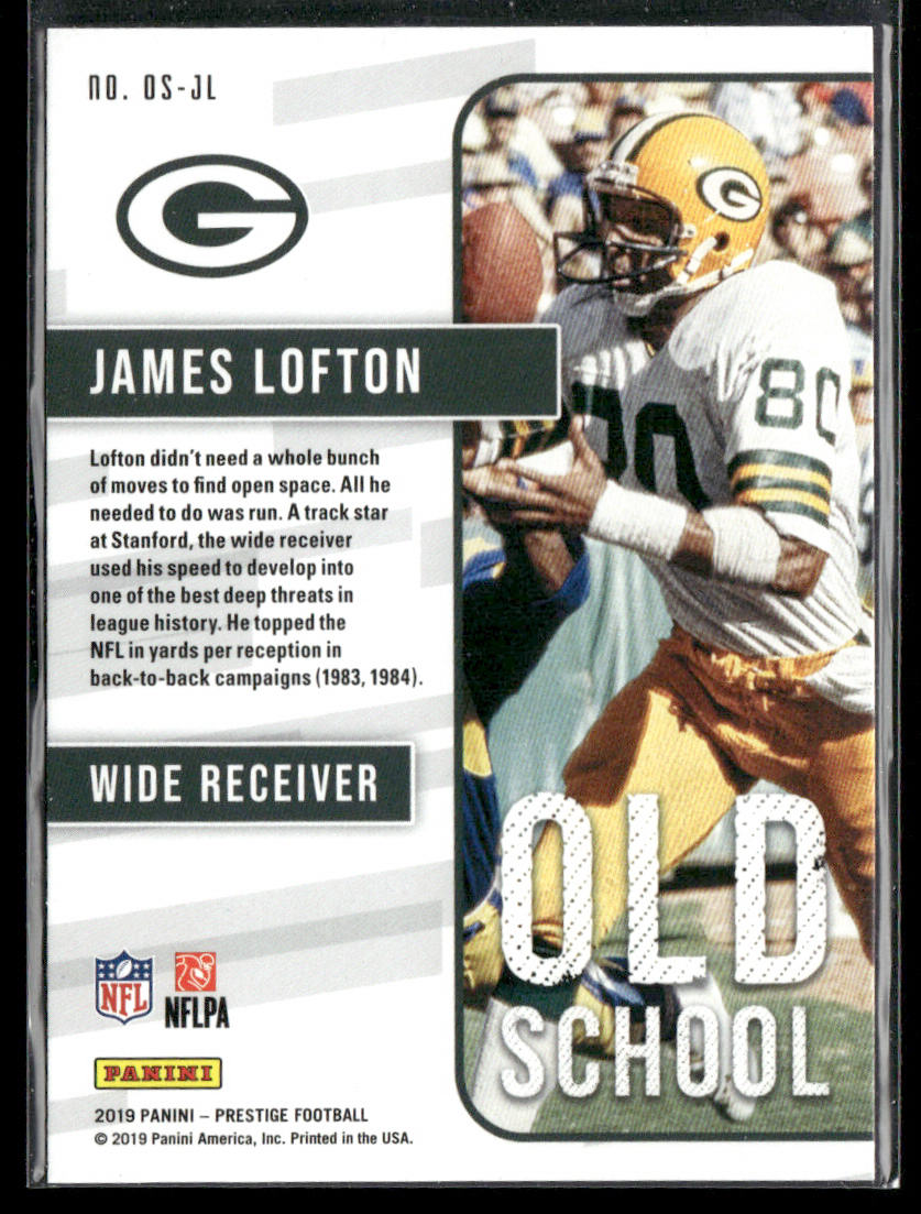 James Lofton 2019 Panini Prestige Old School #OS-JL Green Bay Packers