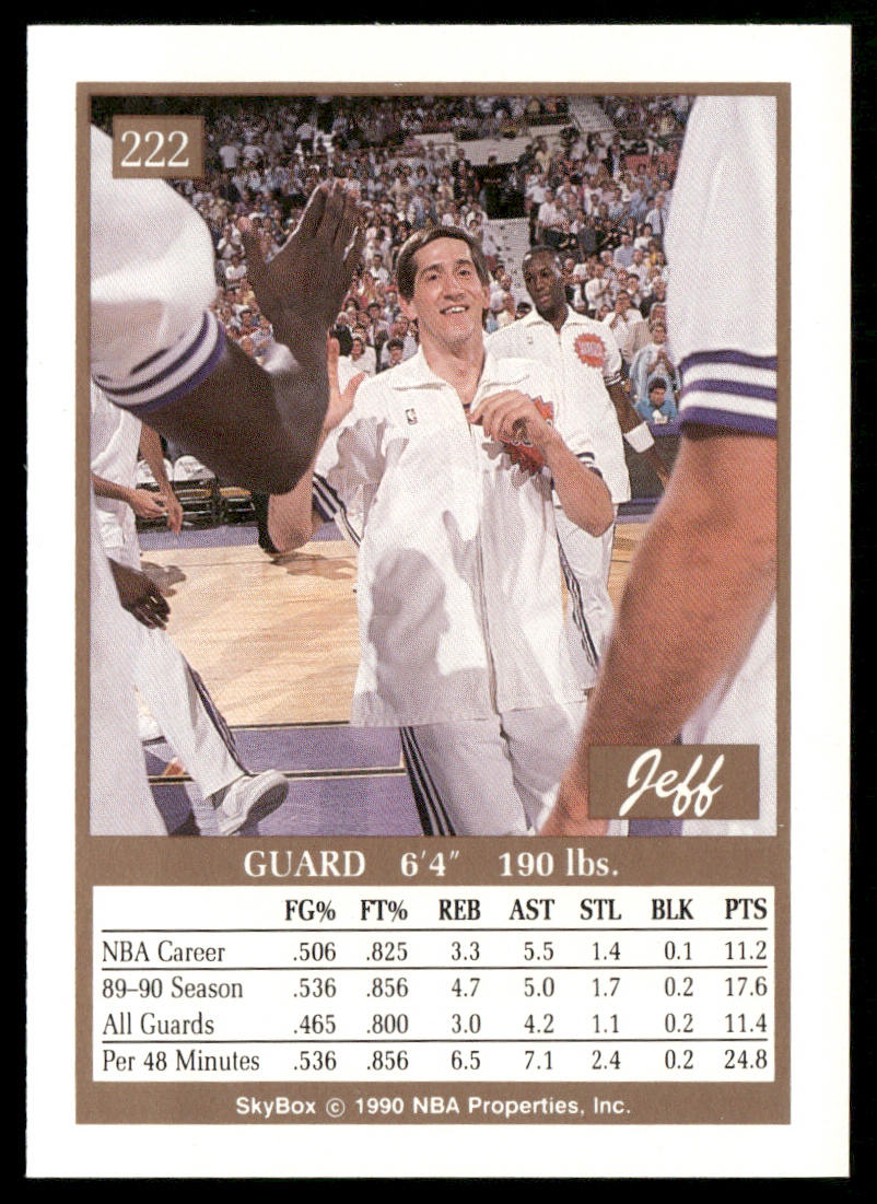 Jeff Hornacek 1990-91 SkyBox #222 Phoenix Suns