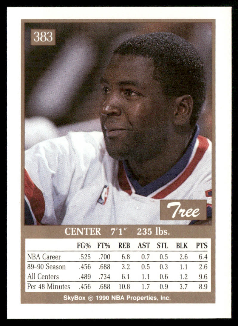 Wayne Rollins 1990-91 SkyBox #383 Detroit Pistons