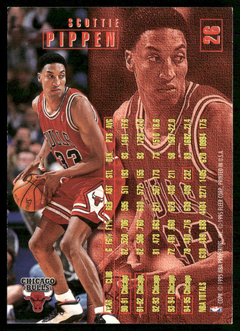 Scottie Pippen 1995-96 Fleer #26 Chicago Bulls