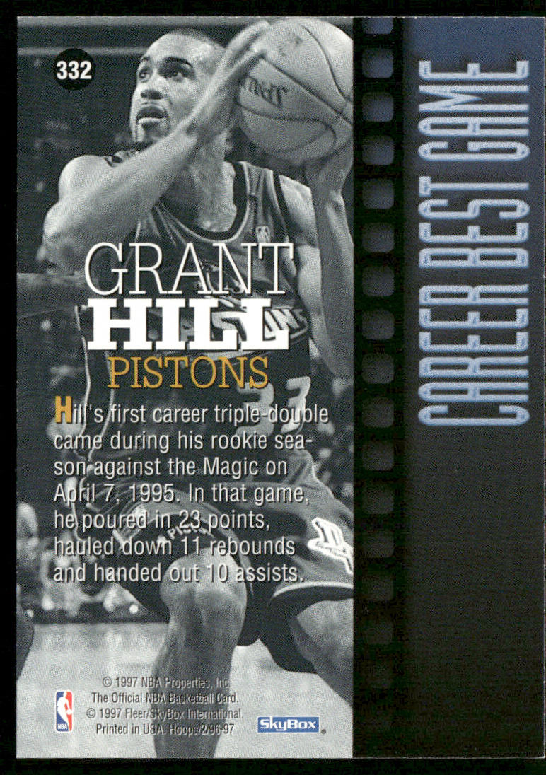 Grant Hill 1996-97 Hoops #332 Detroit Pistons