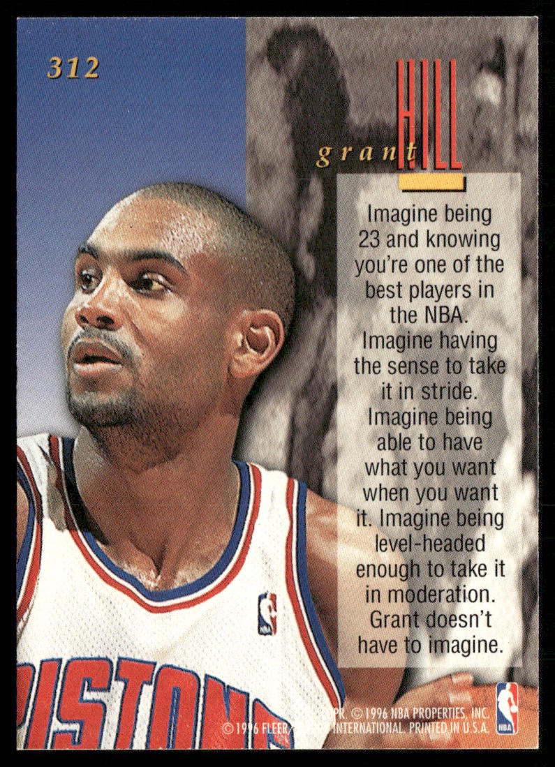 Grant Hill 1995-96 Ultra #312 Detroit Pistons