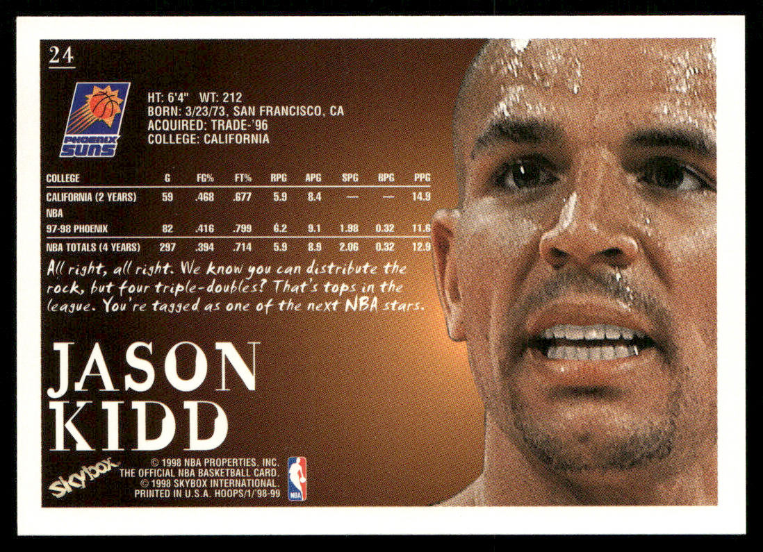 Jason Kidd 1998-99 Hoops #24 Phoenix Suns