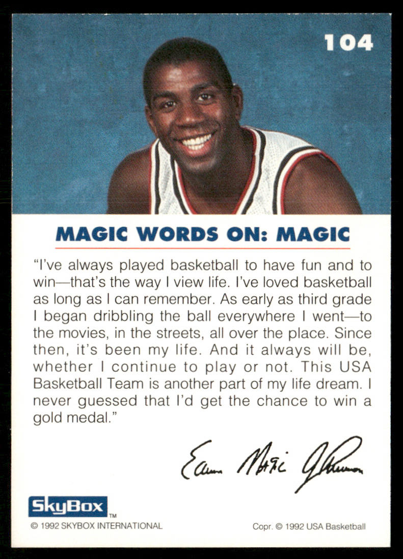 Magic on Magic 1992 SkyBox USA #104 USA