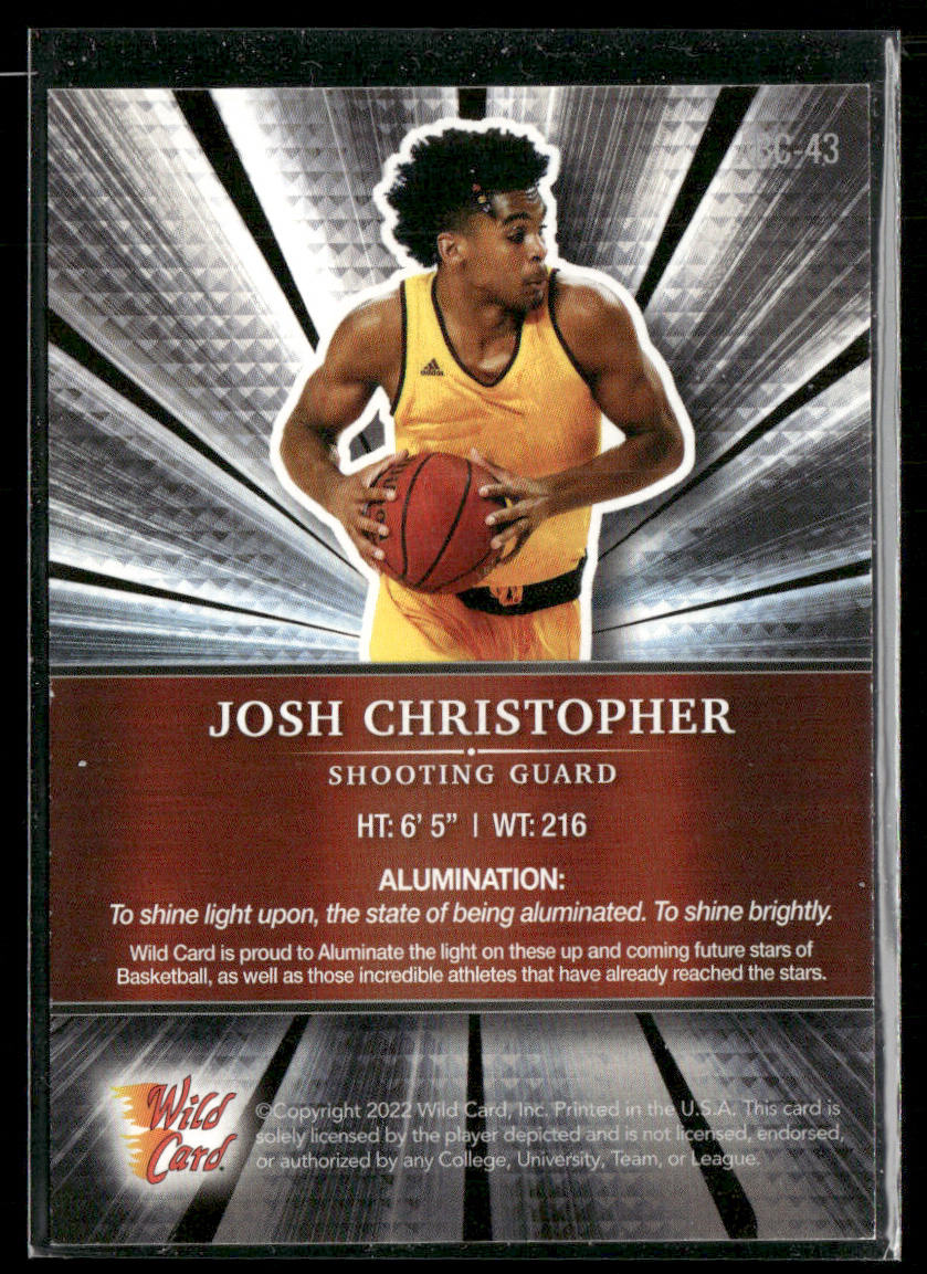 Josh Christopher 2021-22 Wild Card Alumination #ABC-43 Houston Rockets