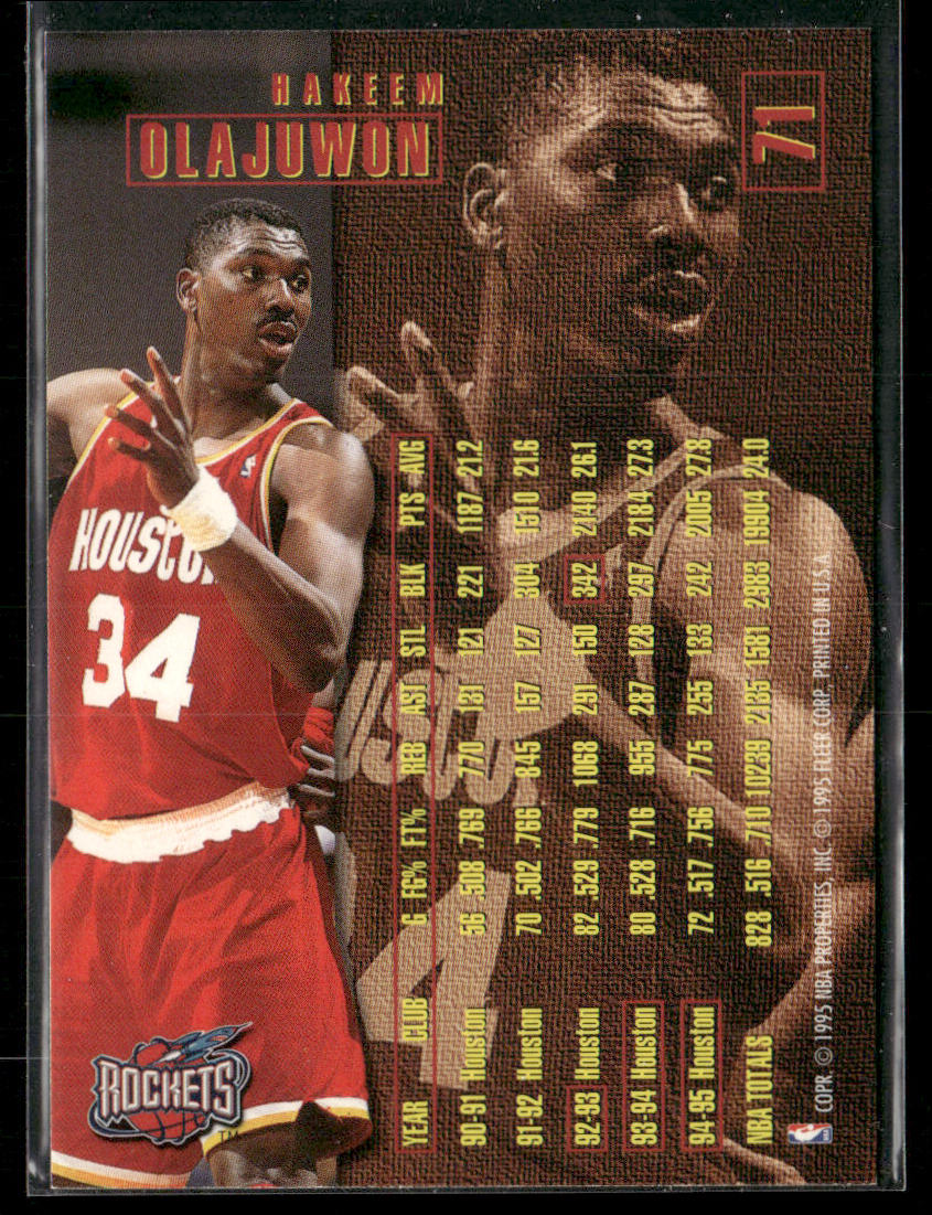 Hakeem Olajuwon 1995-96 Fleer #71 Houston Rockets