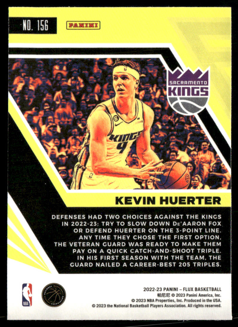 Kevin Huerter 2022-23 Panini Flux #156 Sacramento Kings