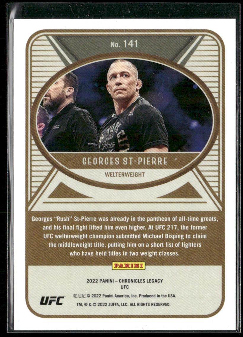 Georges St-Pierre 2022 Panini Chronicles UFC #141