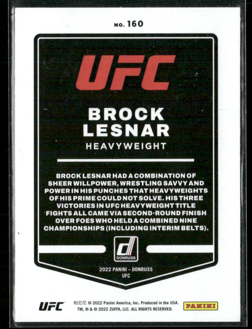 Brock Lesnar 2022 Donruss UFC #160