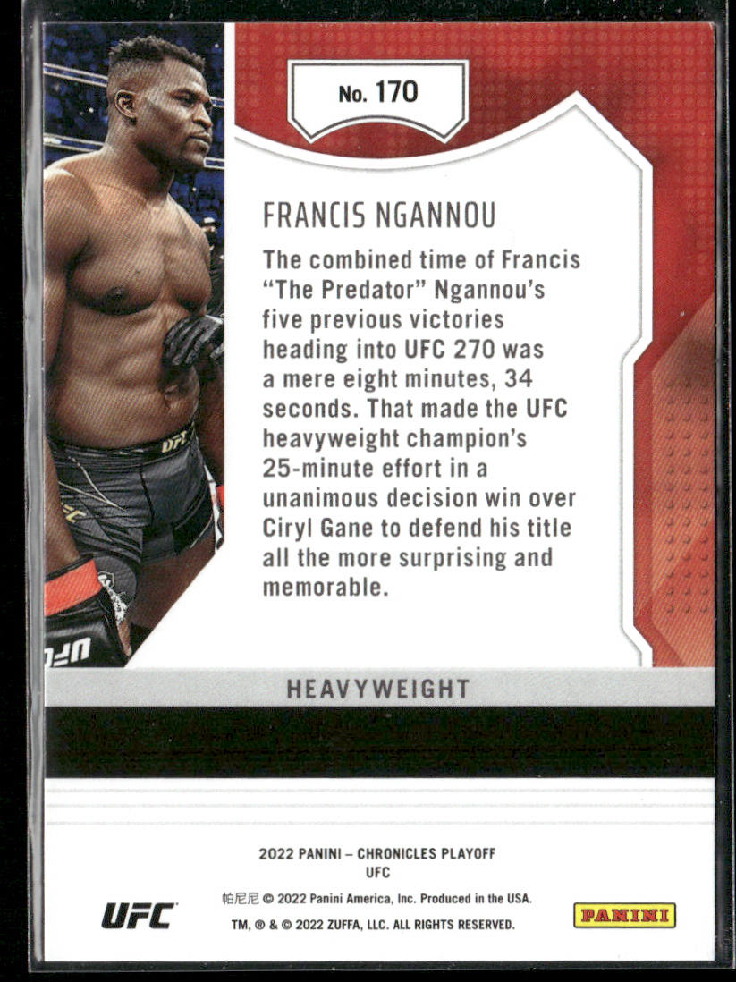 Francis Ngannou 2022 Panini Chronicles UFC #170