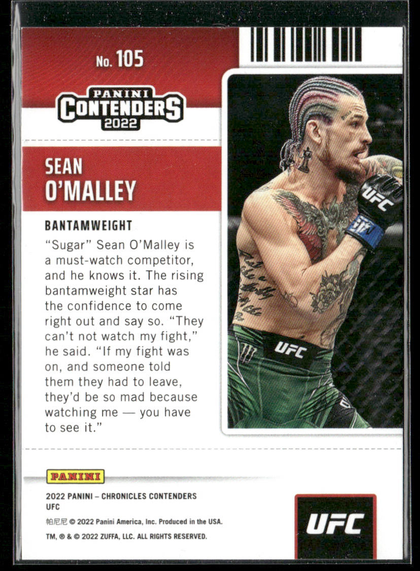 Sean O’Malley 2022 Panini Chronicles UFC #105