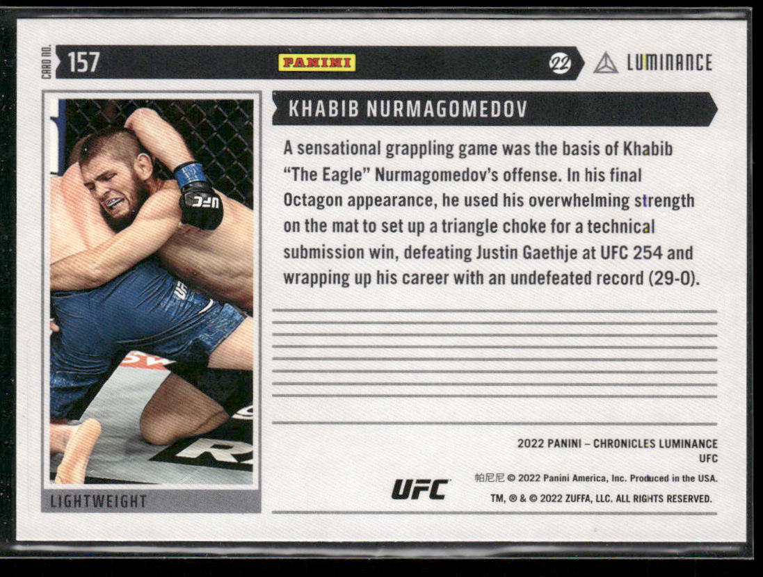 Khabib Nurmagomedov 2022 Panini Chronicles UFC #157