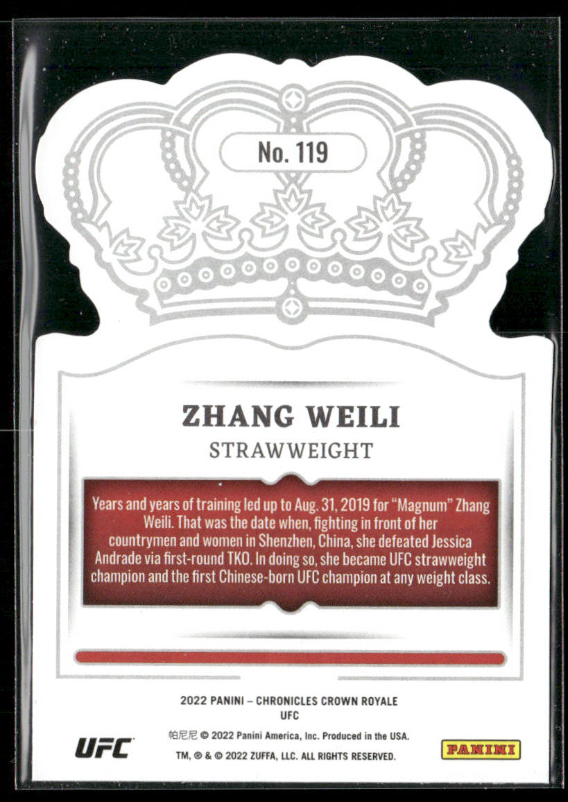Zhang Weili 2022 Panini Chronicles UFC #119