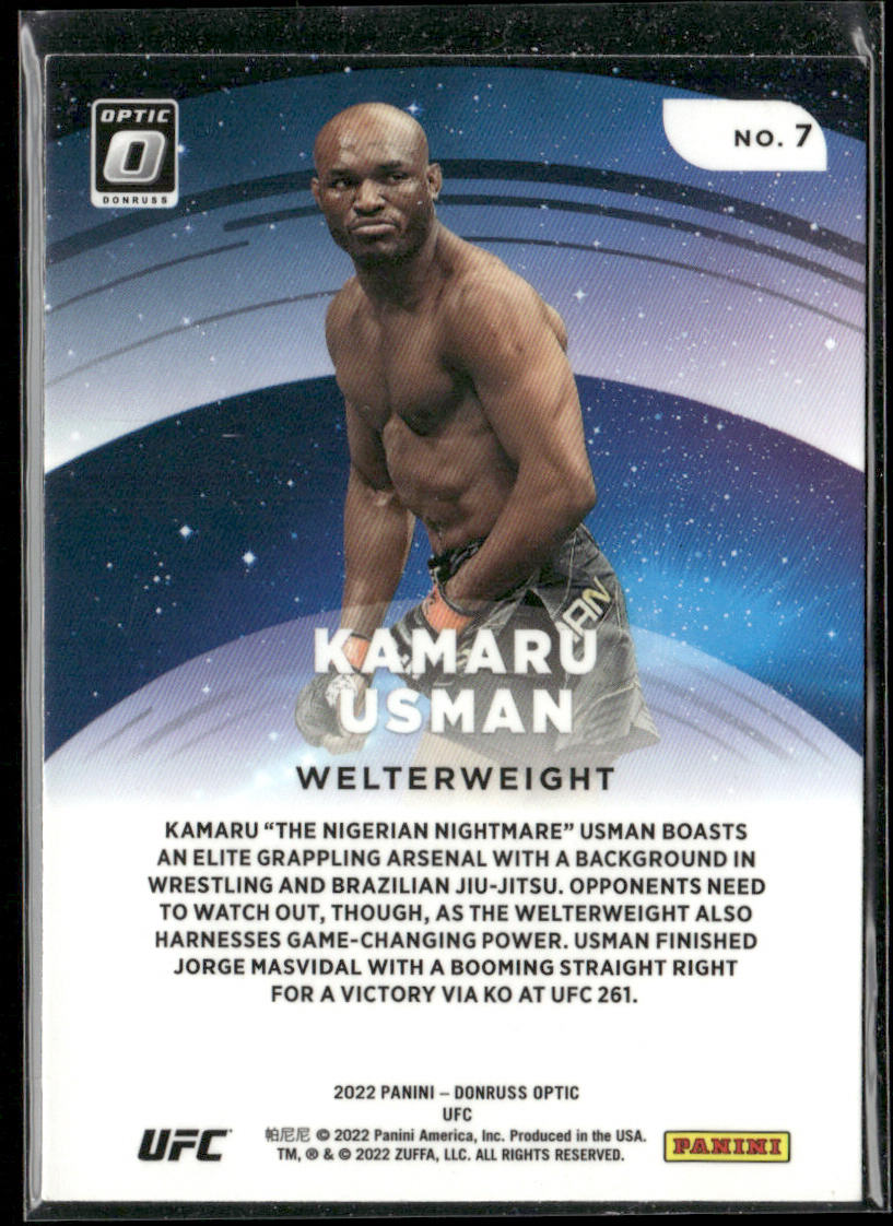 Kamaru Usman 2022 Donruss Optic UFC Star Gazing #7
