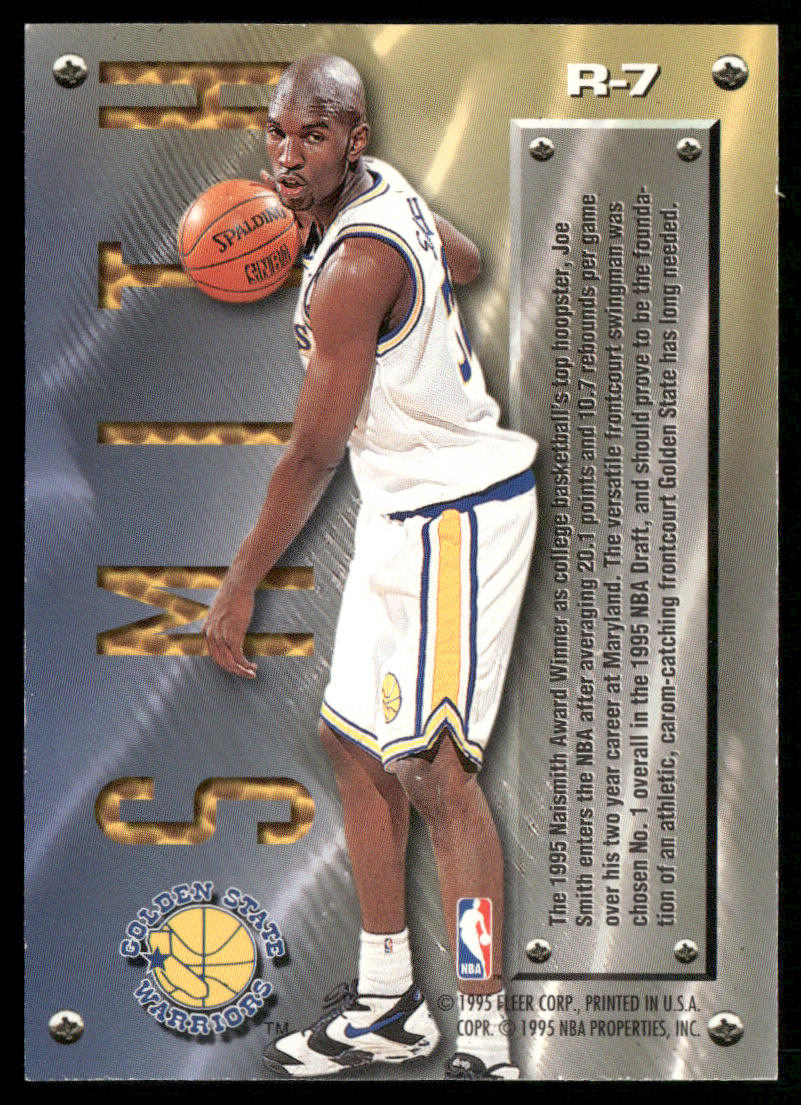 Joe Smith 1995-96 Metal Rookie Roll Call #R-7 Golden State Warriors
