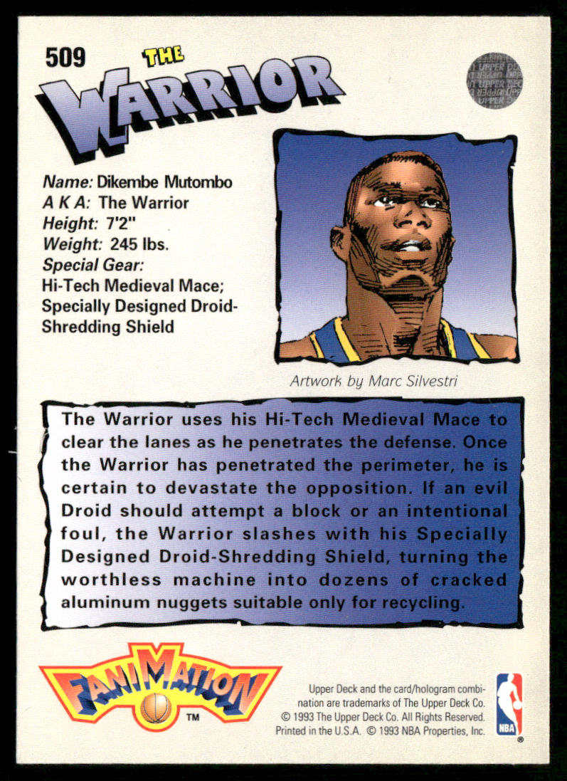 Dikembe Mutombo 1992-93 Upper Deck #509 Denver Nuggets