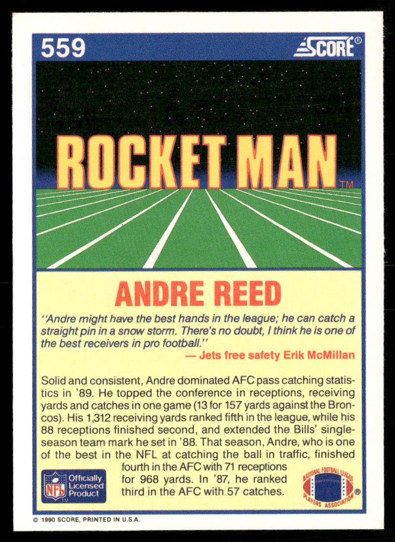 Andre Reed 1990 Score #559 Buffalo Bills