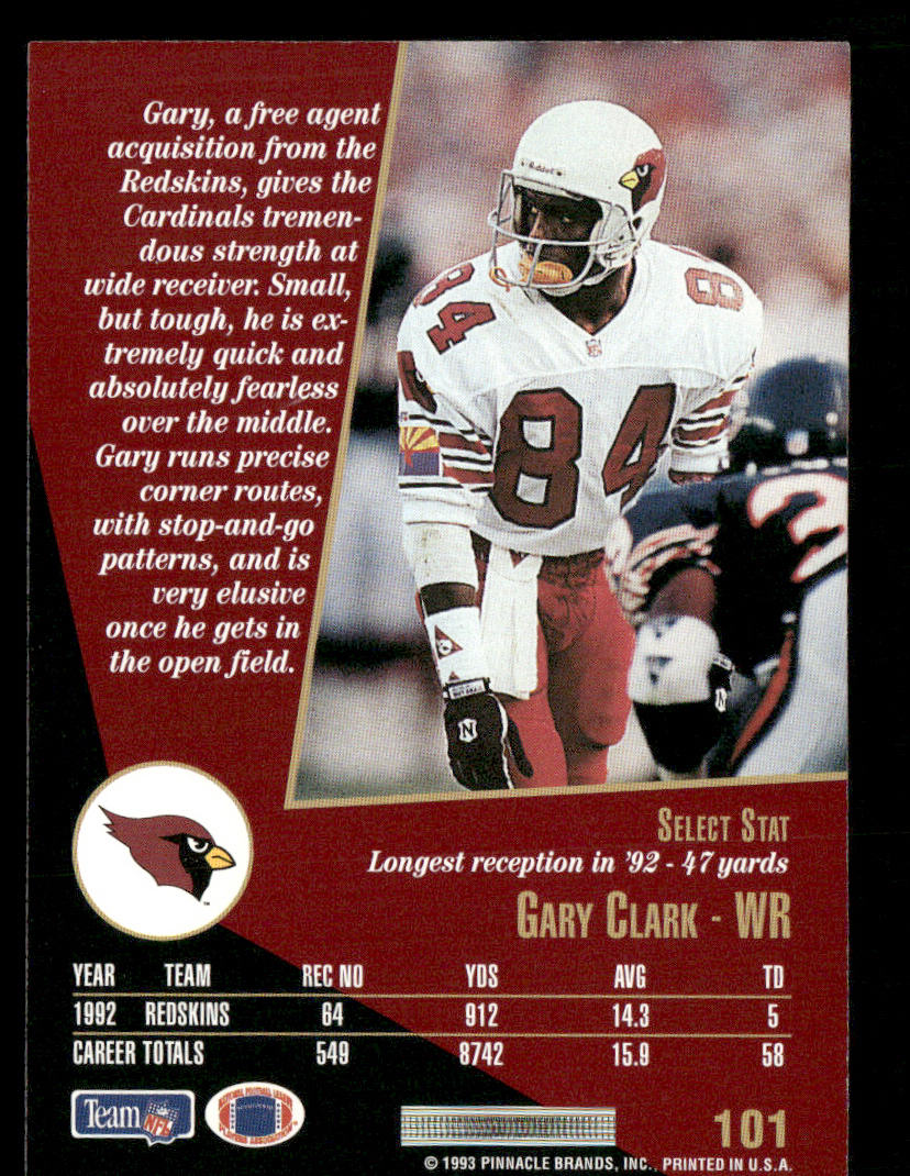 Gary Clark 1993 Select #101 Phoenix Cardinals