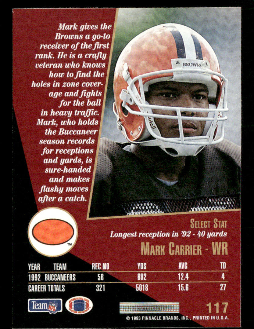 Mark Carrier 1993 Select #117 Cleveland Browns