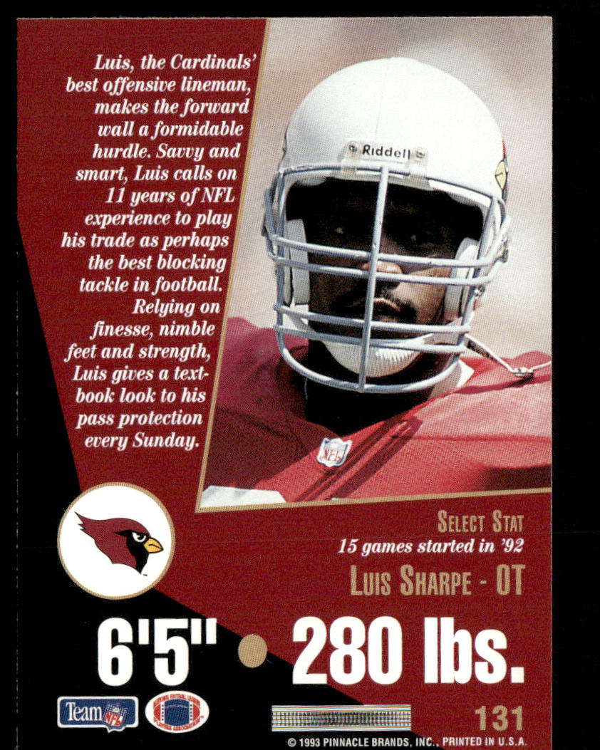 Luis Sharpe 1993 Select #131 Phoenix Cardinals