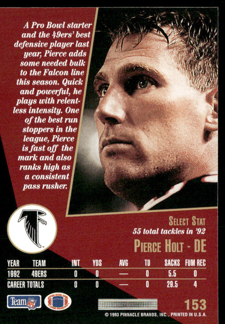 Pierce Holt 1993 Select #153 Atlanta Falcons