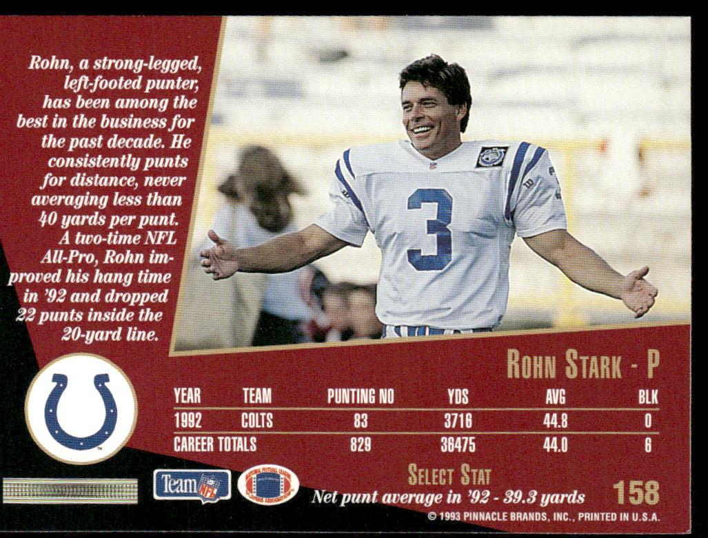Rohn Stark 1993 Select #158 Indianapolis Colts