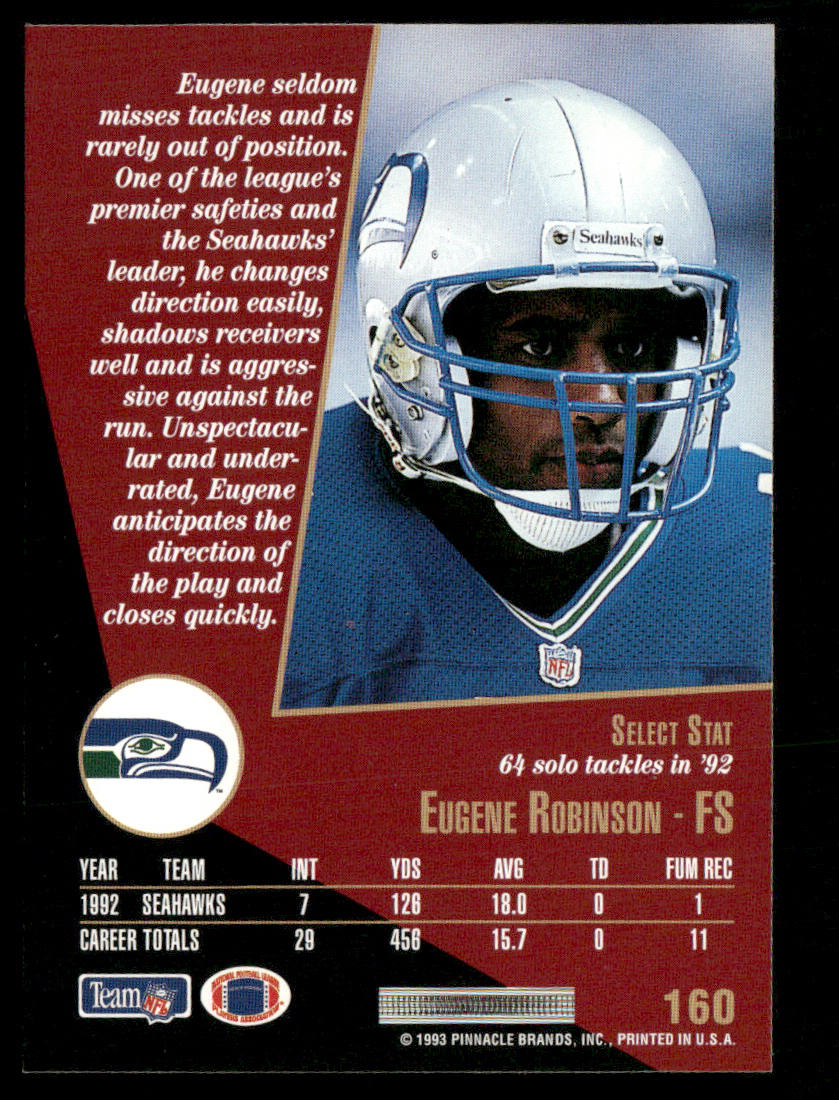 Eugene Robinson 1993 Select #160 Seattle Seahawks