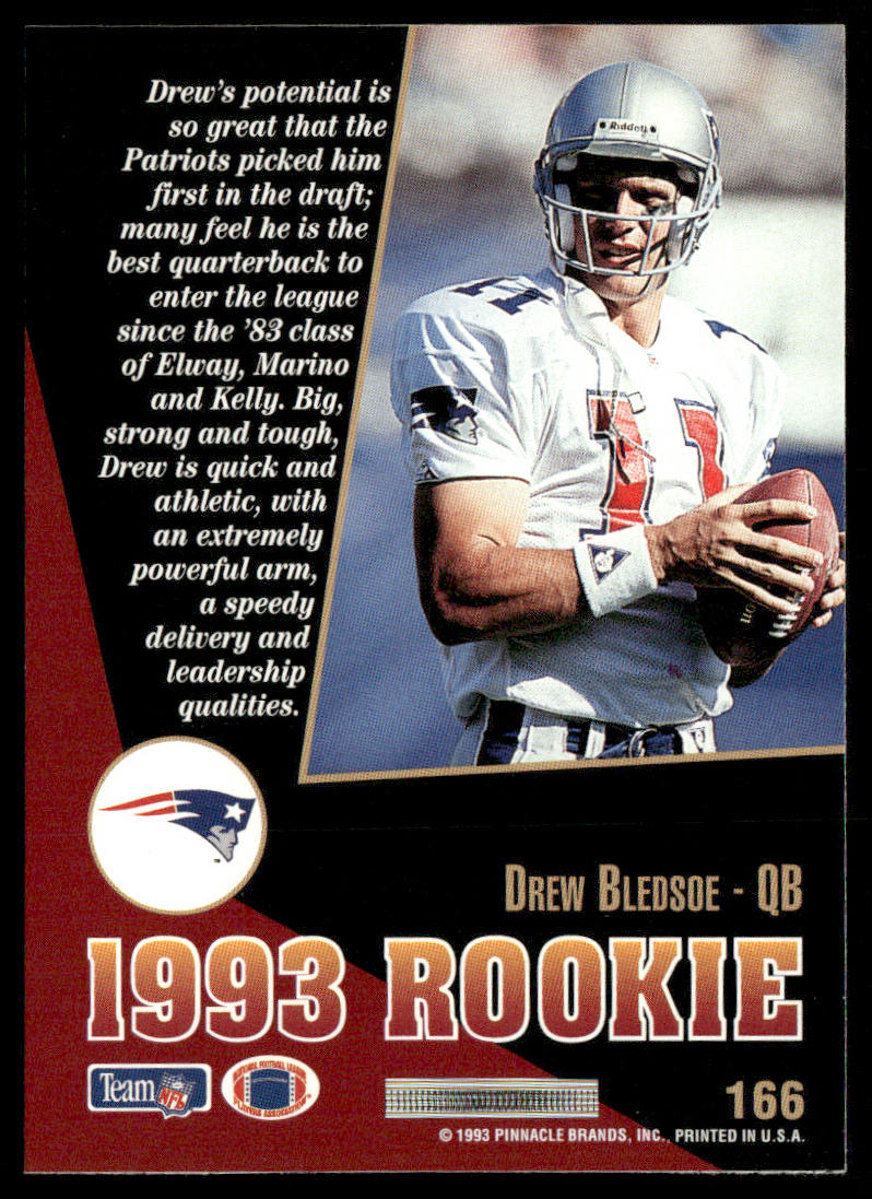Drew Bledsoe 1993 Select #166 RC New England Patriots