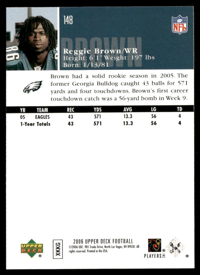 Reggie Brown 2006 Upper Deck #148 Philadelphia Eagles
