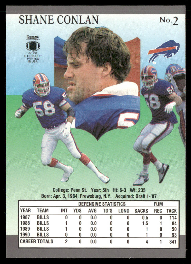 Shane Conlan 1991 Ultra #2 Buffalo Bills