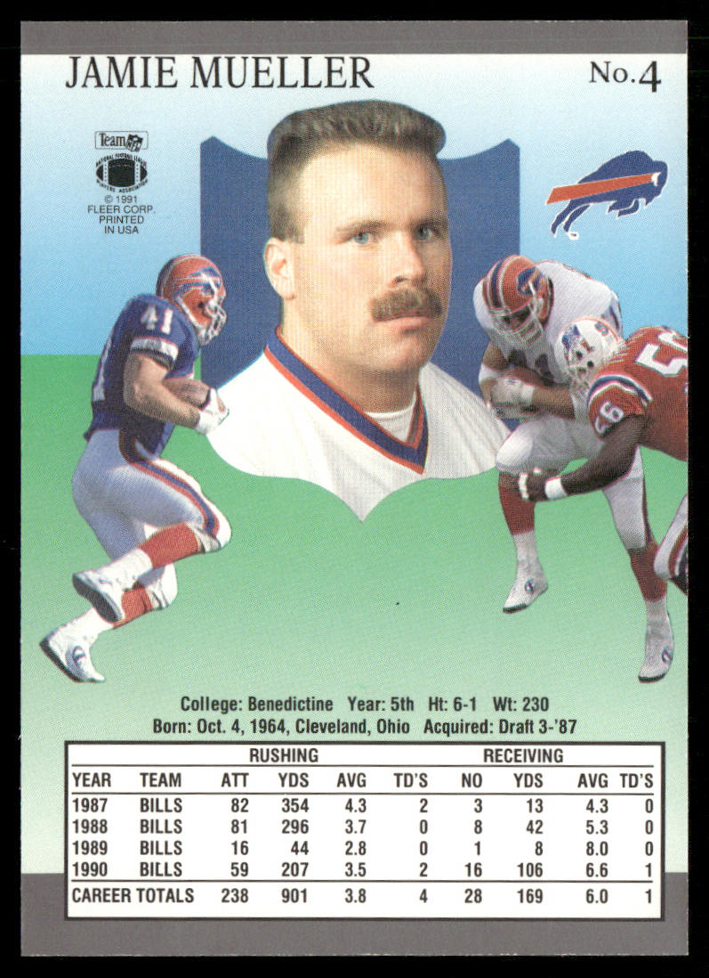 Jamie Mueller 1991 Ultra #4 Buffalo Bills