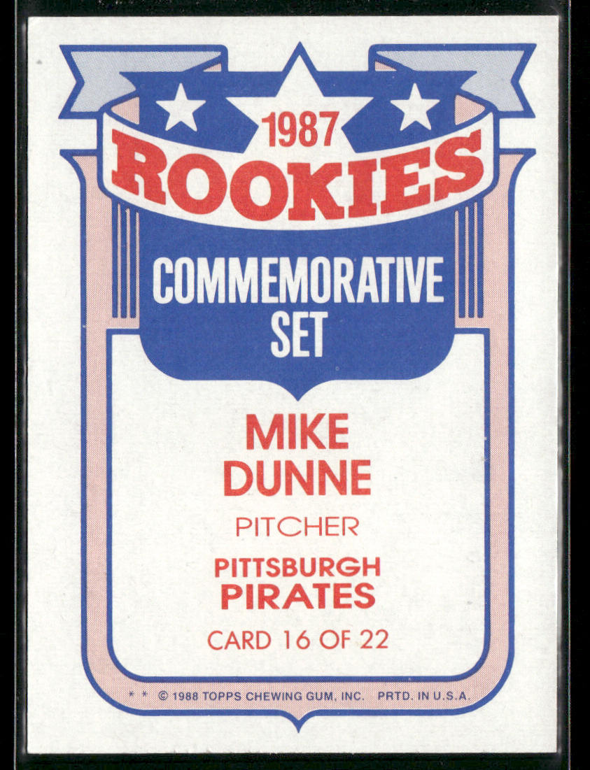 Mike Dunne 1988 Topps Glossy Rookies #16a Pittsburgh Pirates
