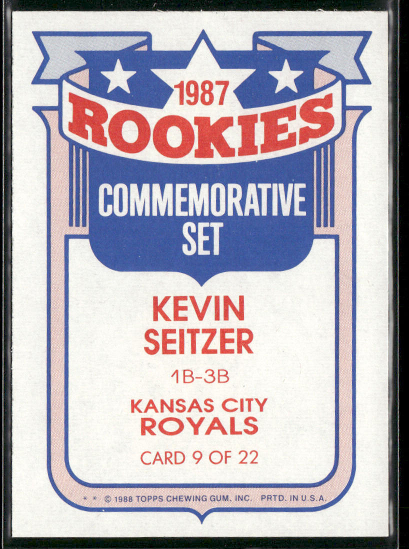 Kevin Seitzer 1988 Topps Glossy Rookies #9b Kansas City Royals