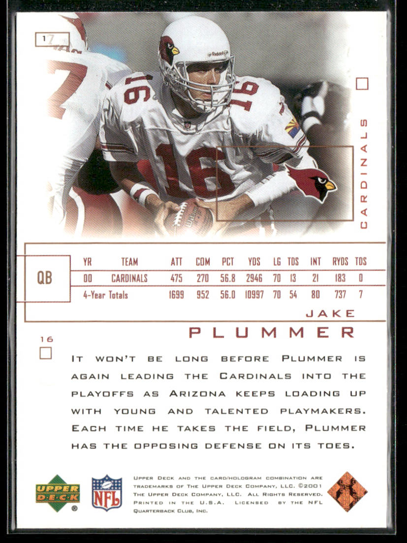 Jake Plummer 2001 Upper Deck Pros & Prospects #1 Arizona Cardinals